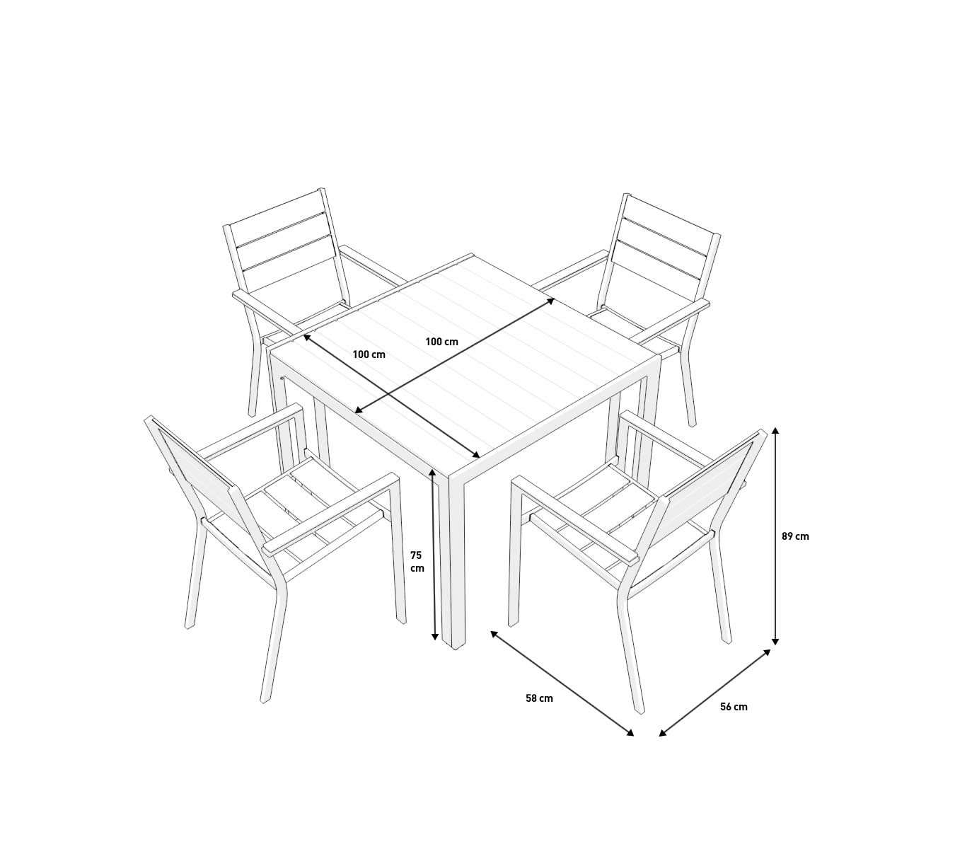 Polywood Set Bessma Fur 4 Personen Jetzt Online Kaufen Artelia De